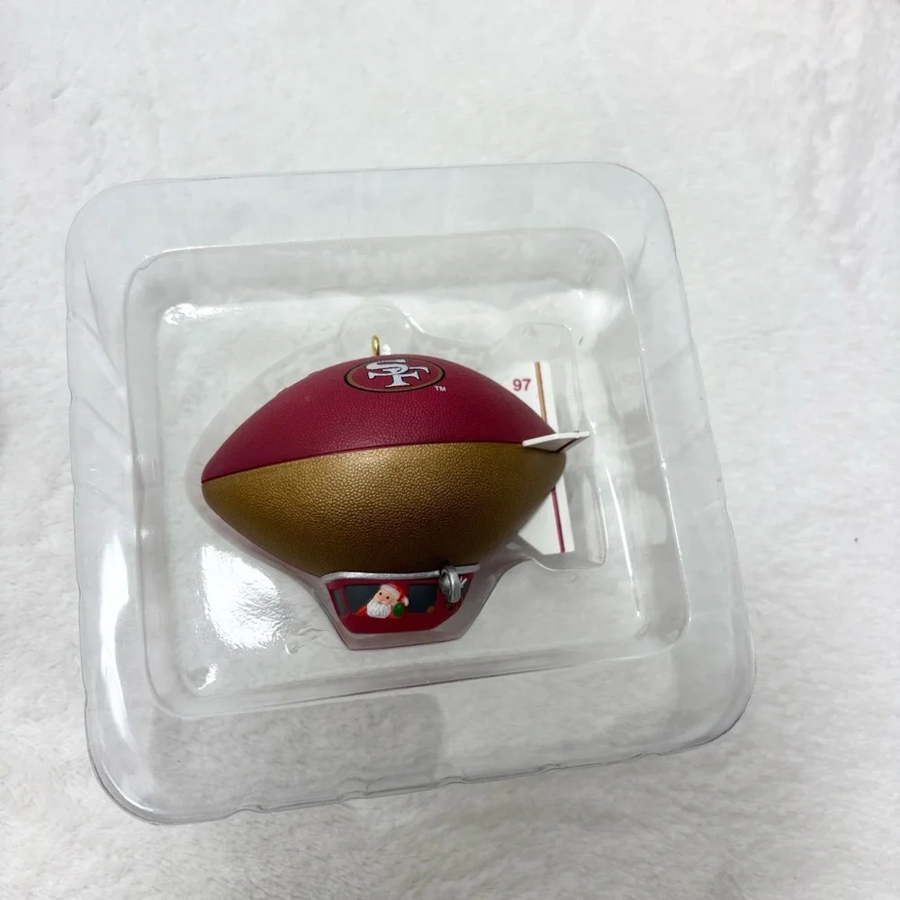 Hallmark Christmas Ornament San Francisco 49ers‎ Football Hot Air Balloon